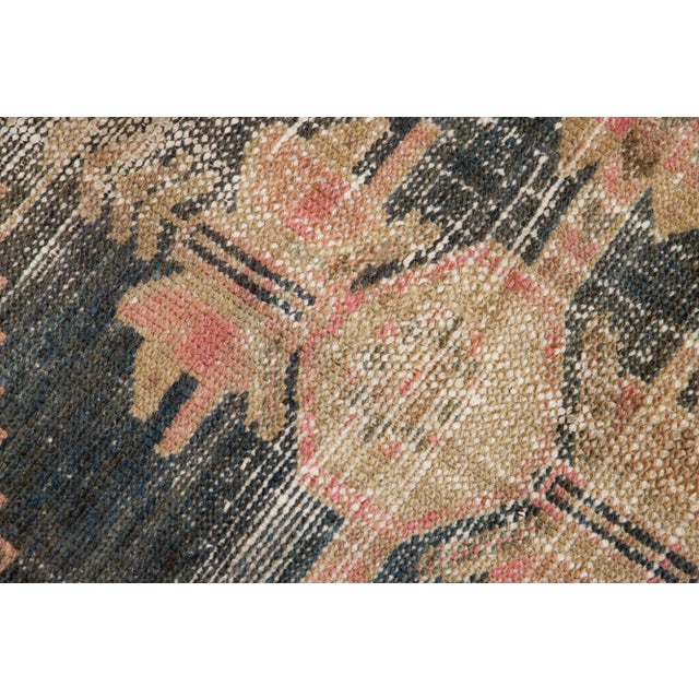 Mid 20th Century Vintage Persian Distressed Peach Handmade Medallion Wool Rug For Sale - Image 9 of 11