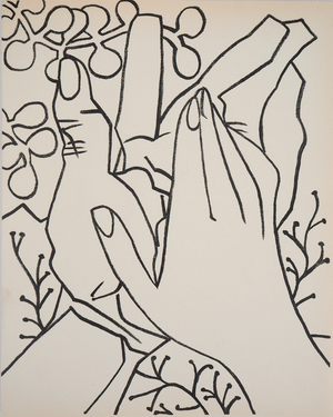 Françoise Gilot, La caresse, Lithograph