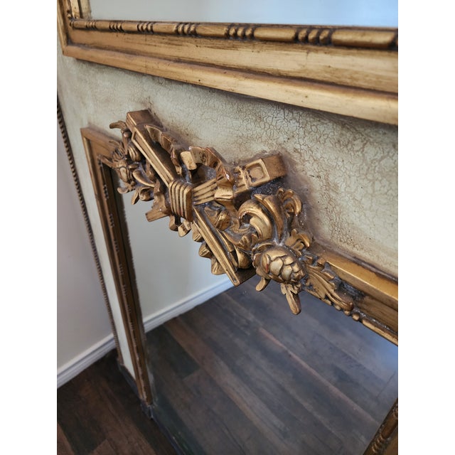French Style Trumeau Mirror For Sale In San Antonio - Image 6 of 7