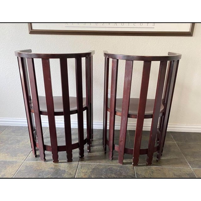 1905 Liberty & Co Mahogany Spindle Chairs Set of 2 Chairish