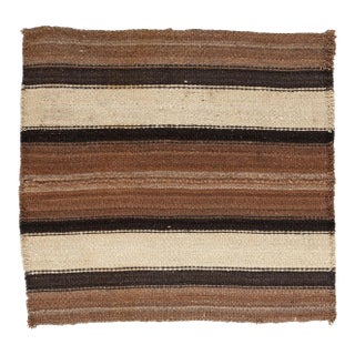 Brown Vintage Mini Kilim Rug - 2`4″ X 2`4″ For Sale