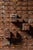Brown Antique Monumental Industrial Hardware & Parts Cabinet For Sale - Image 8 of 11