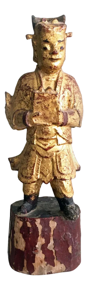 Mid 19th Century Chinese Carved Wooden Votive Figure