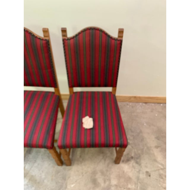 Wood A Pair of Henning Kjaernulf Style Danish Oak Dining Chairs, C. 1970s For Sale - Image 7 of 8