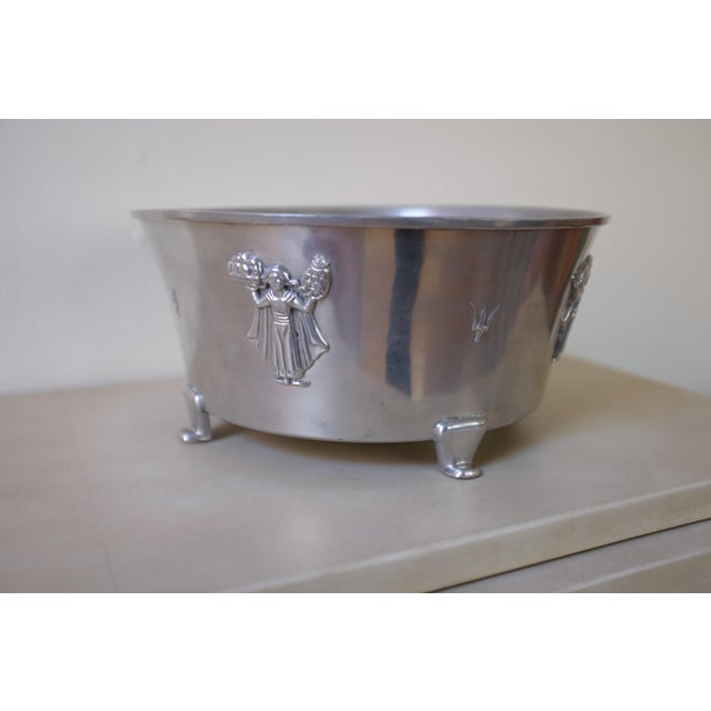 Ystad Metall 1938 Large Jardinière by Hugo Gehlin for Ystad Tenn For Sale - Image 4 of 8