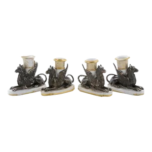 English Griffen Candlesticks - Set of 4