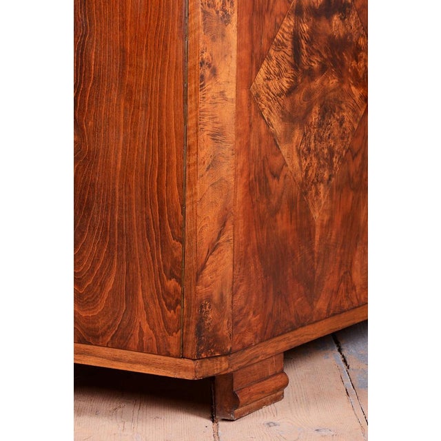 Art Deco Commode in Walnut and Glass, Czech, 1920s For Sale - Image 15 of 18
