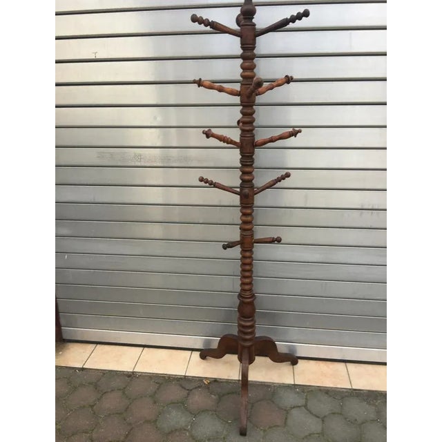 Freestanding Wooden Coatstand, 1920s For Sale - Image 12 of 18