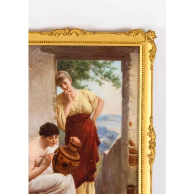 Antique Kunst Bringt Gunst Plaque on Stand from Berlin KPM, 19th Century For Sale - Image 16 of 18