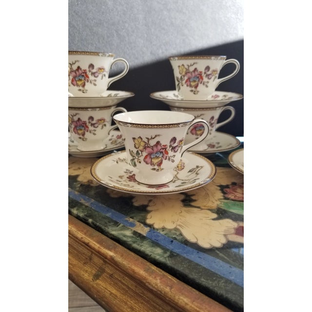 Super pretty Wedgwood "swallow" pattern cups and saucers...great for any hot beverage.