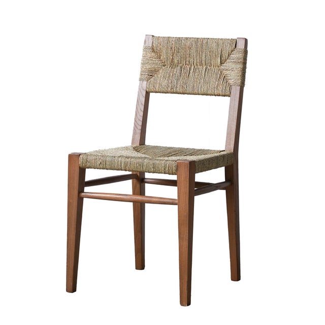 Matthew Izzo Home Brutus Elm Wood and Knit Raffia Dining Chair For Sale - Image 4 of 4