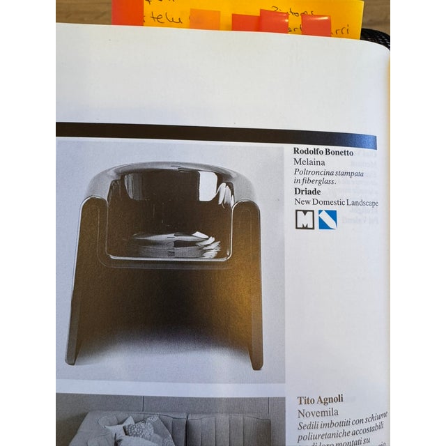 Melaina Armchair by Rodolfo Bonetto for Driade, 1970s , in Very Good conditions. Designed 1970 to 1979 I have official...