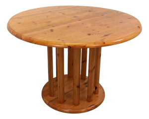 Vintage Scandinavian Round Dining Table in the style of Rainer Daumiller, 1960s
