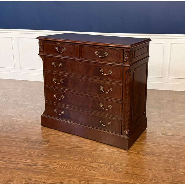 Traditional Mahogany Lateral File Cabinet by Leighton Hall - Showroom Sample For Sale - Image 13 of 15