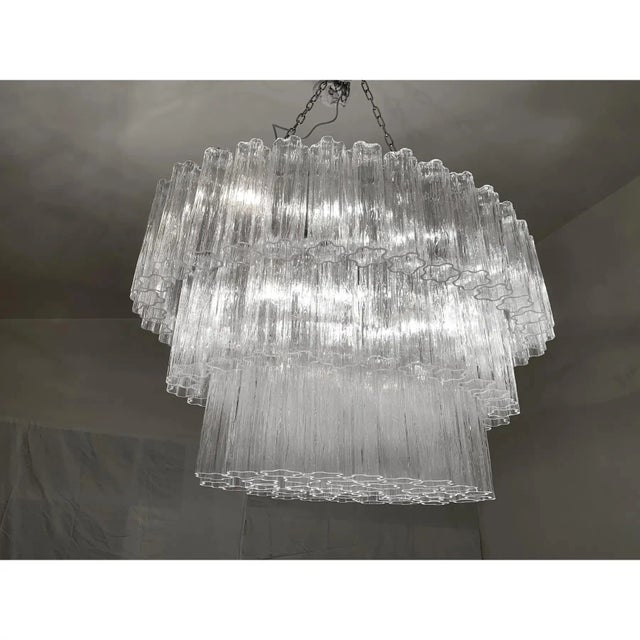 Oval Transparent Tronchi Murano Glass Chandelier by Simoeng for Simoeng For Sale - Image 11 of 12