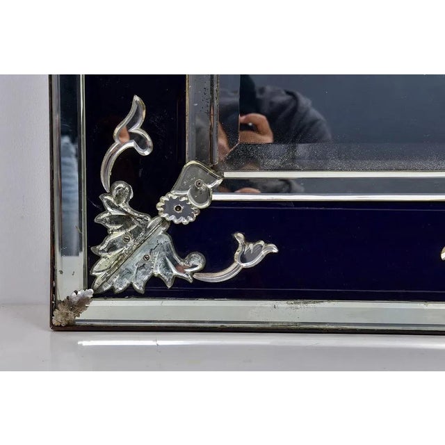 19th Century French Eglomisé Venetian Etched Wall Mirror For Sale In New York - Image 6 of 14