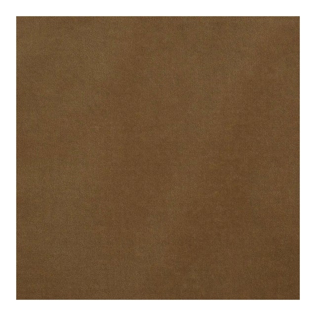 Schumacher Rocky Performance Velvet Fabric in Hazel For Sale