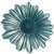 Vintage Turquoise Blue Art Glass Sunflower Bowl | Sculptural Floral Centerpiece For Sale - Image 4 of 5