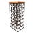 Mid-Century Modern 21 Bottle Wine Rack in Leather & Wrought Iron W/ Butcher Block Top Attributed to Arthur Umanoff, Usa, C. 1960s For Sale