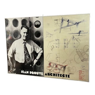 Jean Prouvé Architecte Poster from Archives Internationales, France, 1995 For Sale