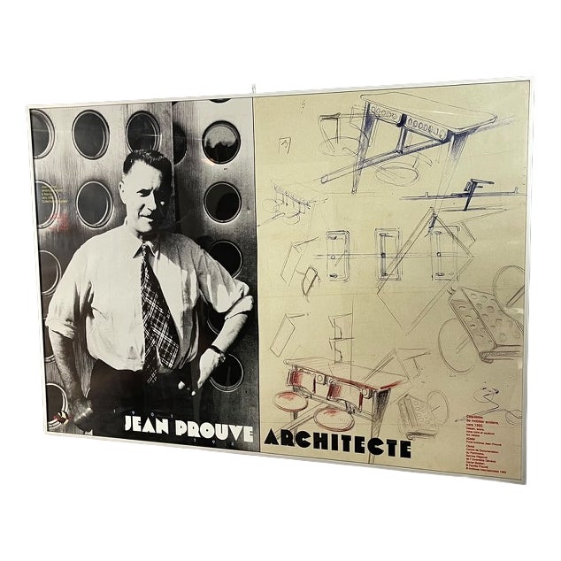 Jean Prouvé Architecte Poster from Archives Internationales, France, 1995 For Sale