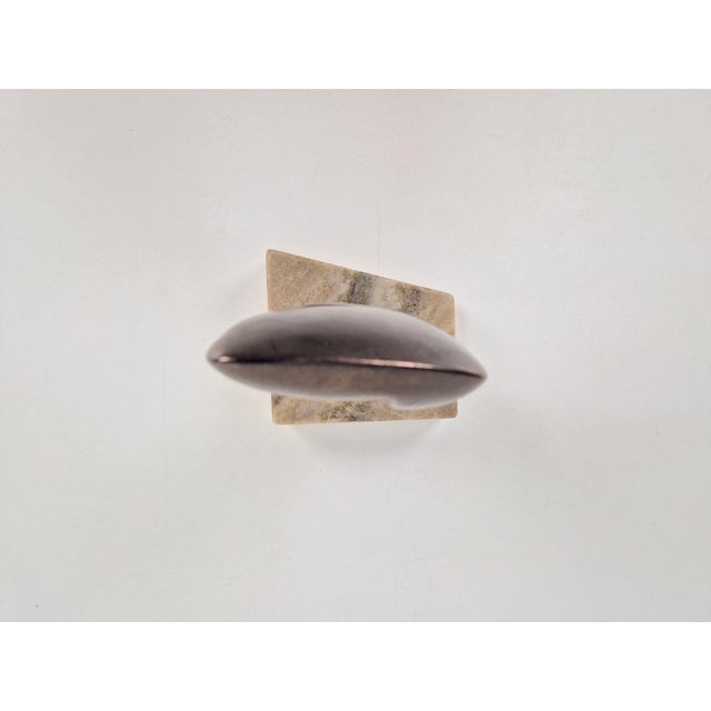 Vintage Abstract Sculpture on Marble Base, 1960s For Sale - Image 6 of 9