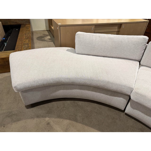 Gray Nathan Anthony Gray Curved Sofa For Sale - Image 8 of 9