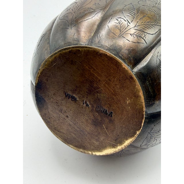Antique Chinese Copper Tea Caddy For Sale - Image 9 of 12