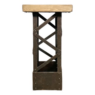 Industrial Riveted Side Table, 1960s For Sale