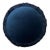 The Macaron, Fringed Velvet Circle Pillow, Navy Blue For Sale