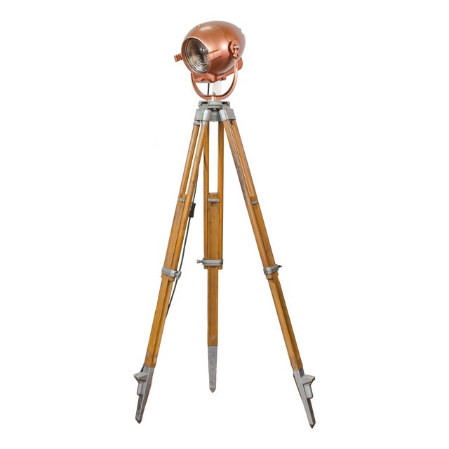Vintage Strand Electric Patt 123 Theater Spotlight Floor Lamp, 1950s For Sale