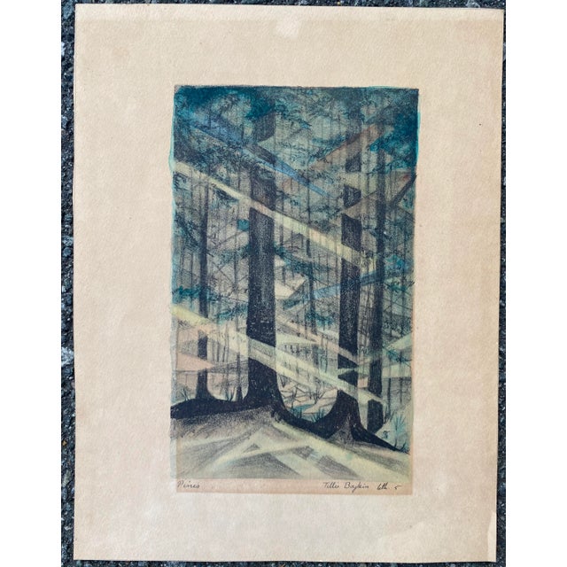 1950s 1950s Tillie Boykin Pines Lithograh For Sale - Image 5 of 5