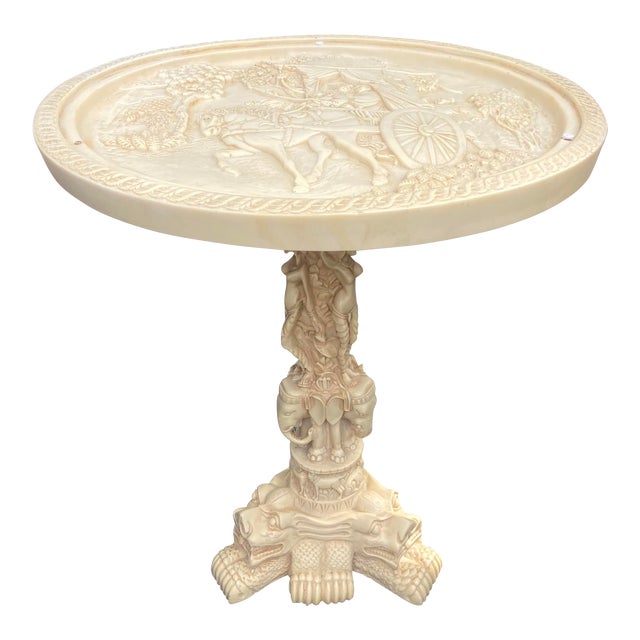 Mid Century Italian Hand Carved Celluloid Table For Sale