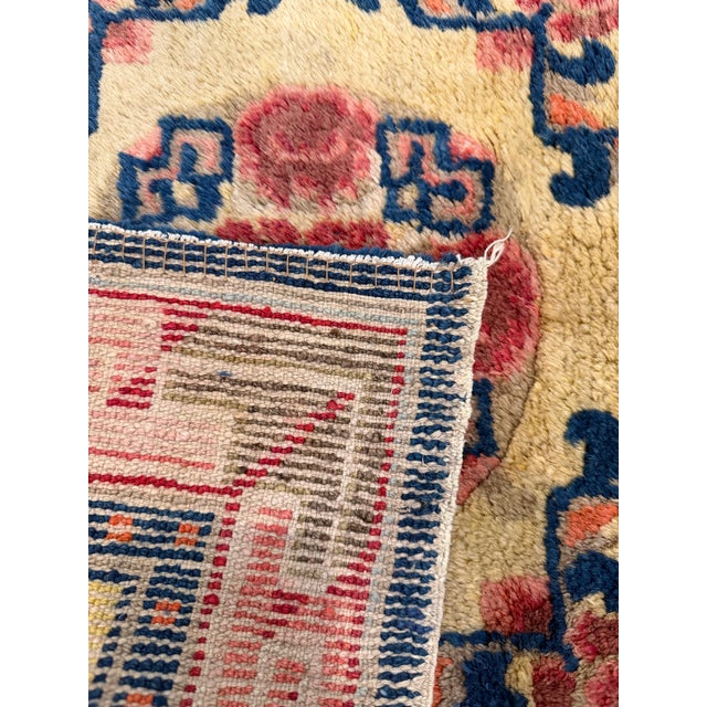 Textile Mid-20th Century Chinese Art Deco Rug 2'1" X 2'2" For Sale - Image 7 of 10