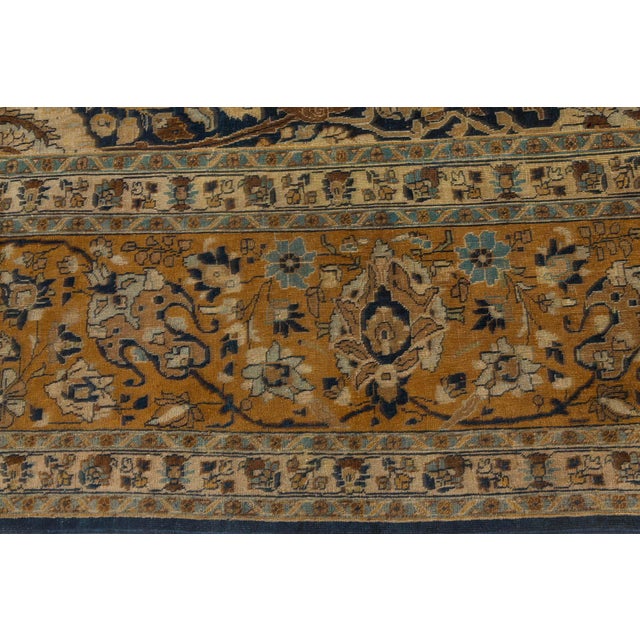 Late 19th Century Authentic 19th Century Persian Tabriz Botanic Handwoven Wool Rug For Sale - Image 5 of 8