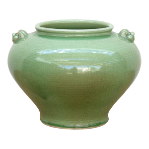 Large Jade Vessel, Antique Green Glaze Pot