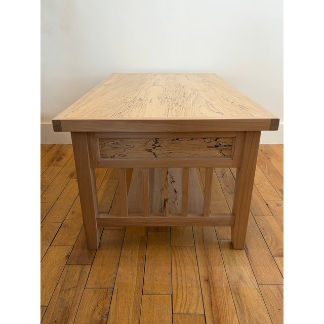 Birch Coffee Table W/ Spalted Poplar For Sale In Boston - Image 6 of 6
