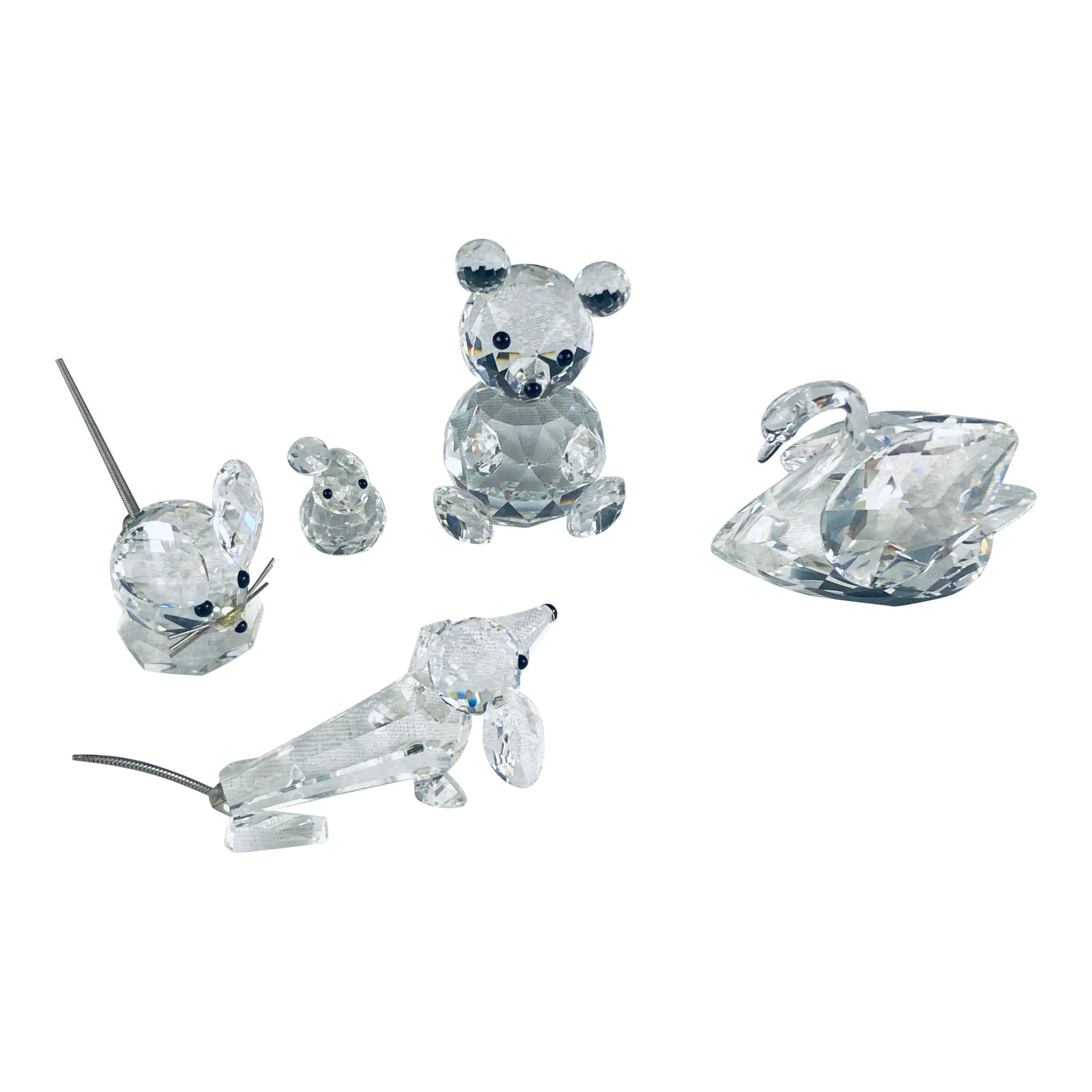 Swarovski Crystal Animal Figurines Set of 5 Chairish