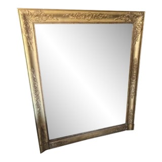 Antique Frech Gilt Over Mantle Mirror For Sale