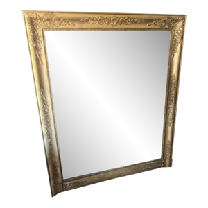 Antique Frech Gilt Over Mantle Mirror
