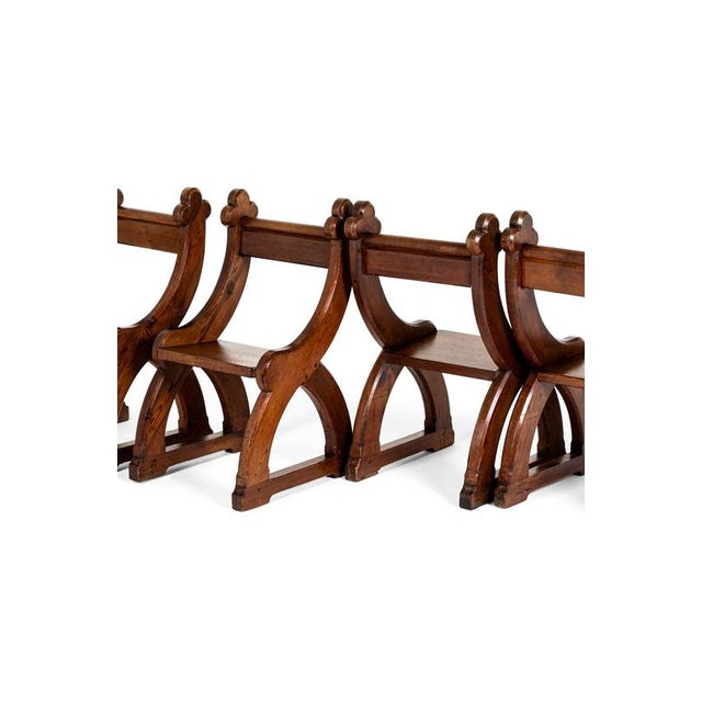 Gothic Revival Altar Chairs, Set of 4 For Sale - Image 5 of 13