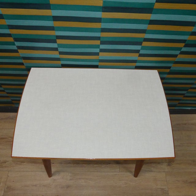 Small Kitchen Table in Wood and Resopal, 1950s For Sale - Image 4 of 8