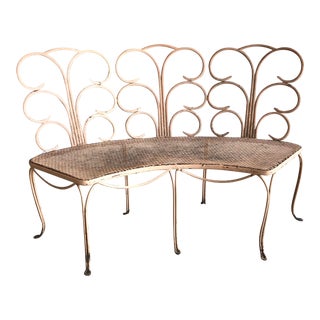 Midcentury French Garden Bench For Sale