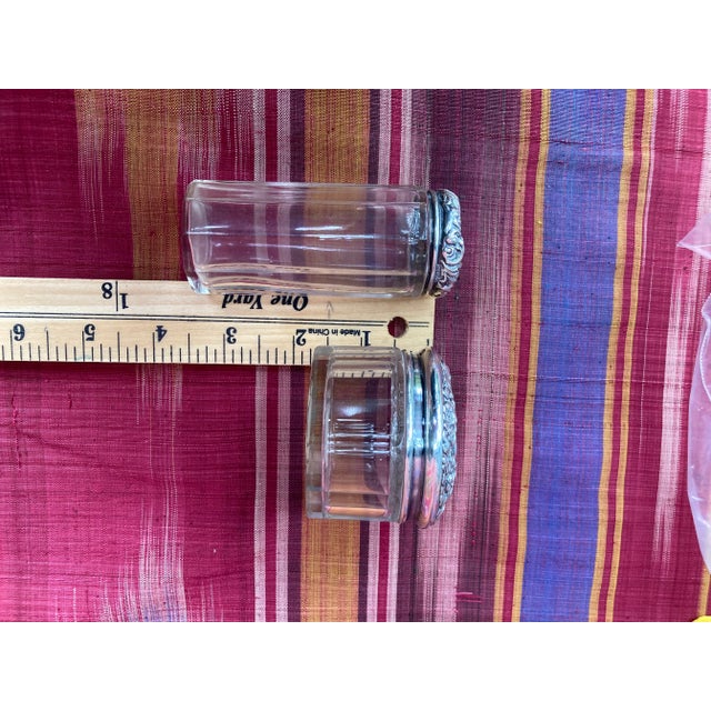 Antique Sterling &Crystal Dresser Set For Sale - Image 12 of 13