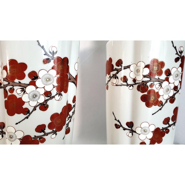 Lamp Pair Flowers Restored For Sale - Image 11 of 16