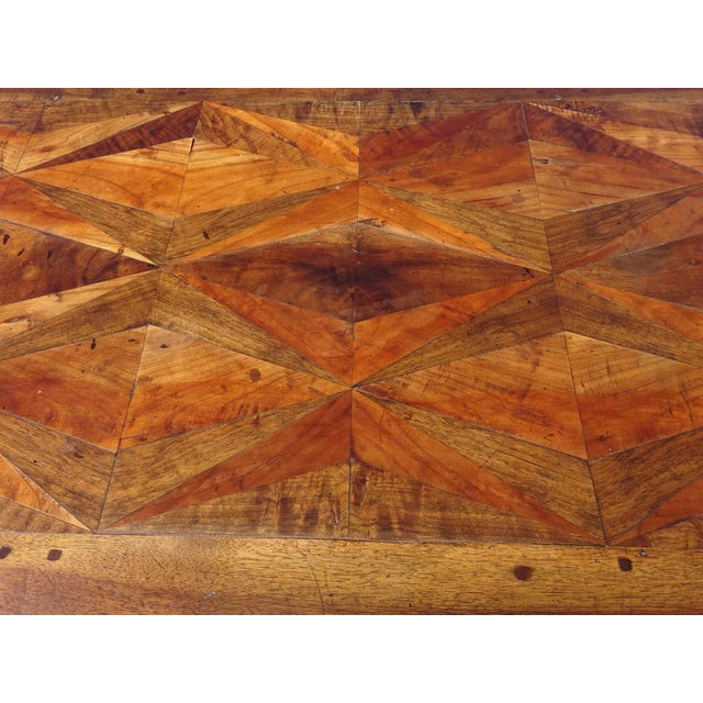 Antique Sideboard with Diamond-Shaped Wood Marquetry Top For Sale - Image 6 of 18