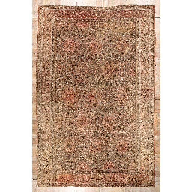 Late 19th Century Antique Indian Agra Rug - 11'06 X 17'10 For Sale - Image 9 of 9