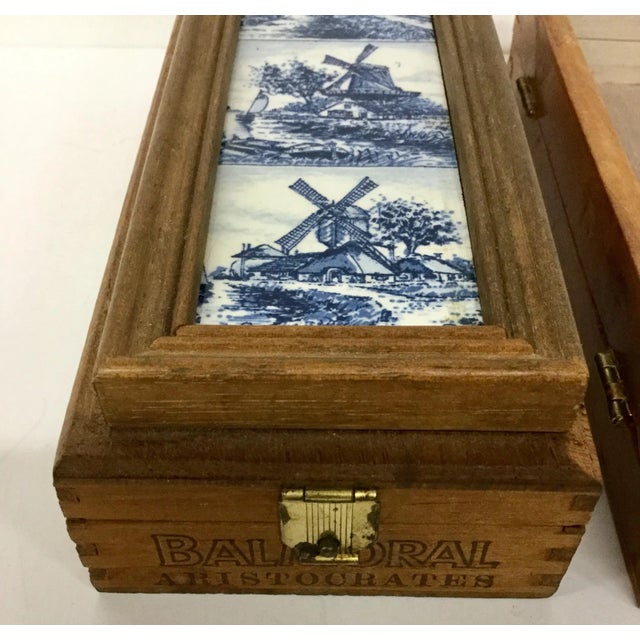 These are so cool. We love the hand painted delftware tile on the first box. The hinge is made in Germany. Not sure where...