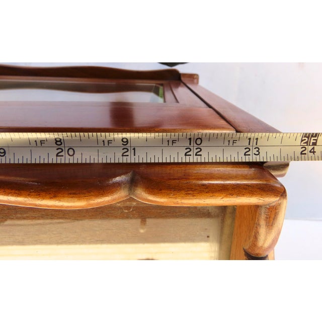 French Walnut Trolly Cart Display Lift Off Serving Tray Dessert Stand Side Table For Sale In Denver - Image 6 of 12