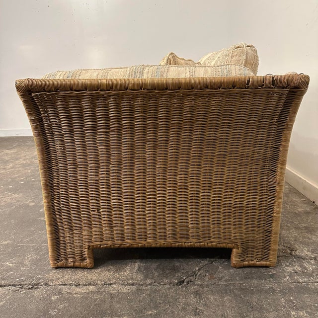 Late 20th Century 1970s Wicker Sofa by Alex Vale Furniture For Sale - Image 5 of 12